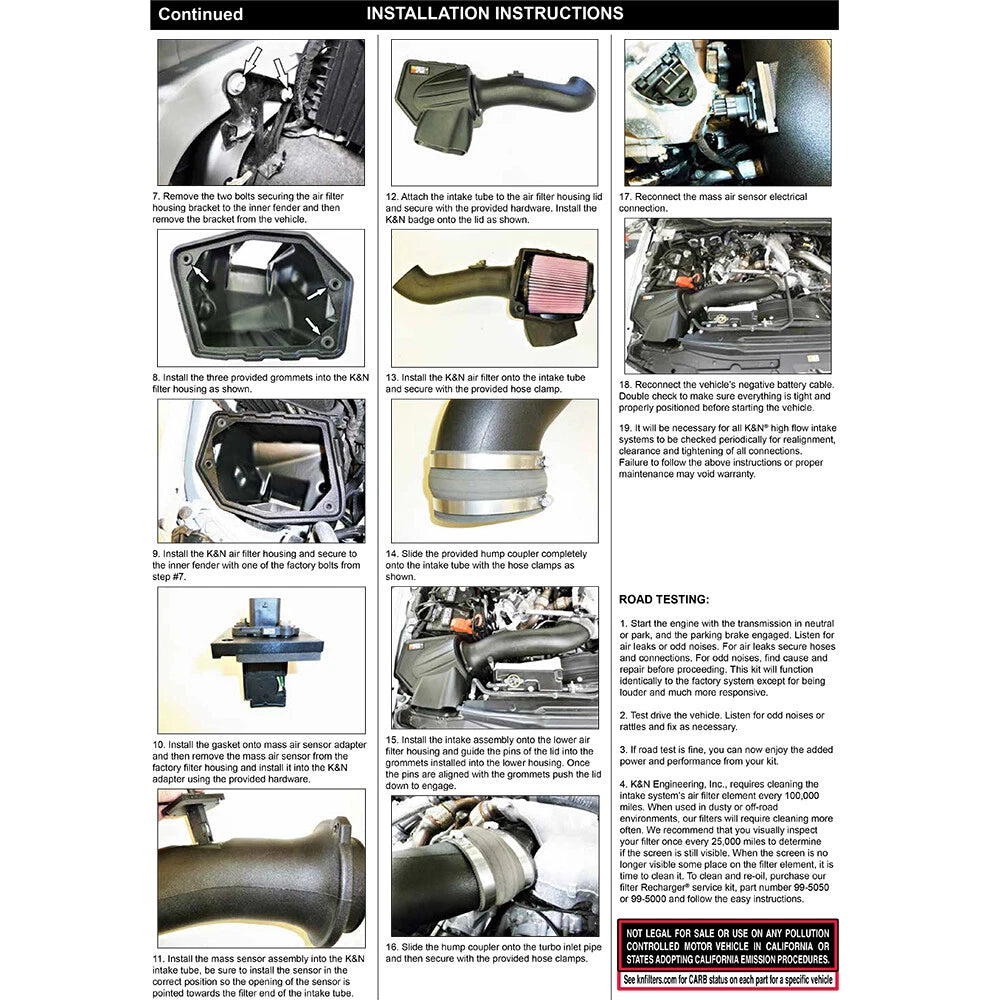 K&N 63 Series AirCharger Performance Intake | Ford F250 V8-6.7L DSL (20-21) (63-2613)