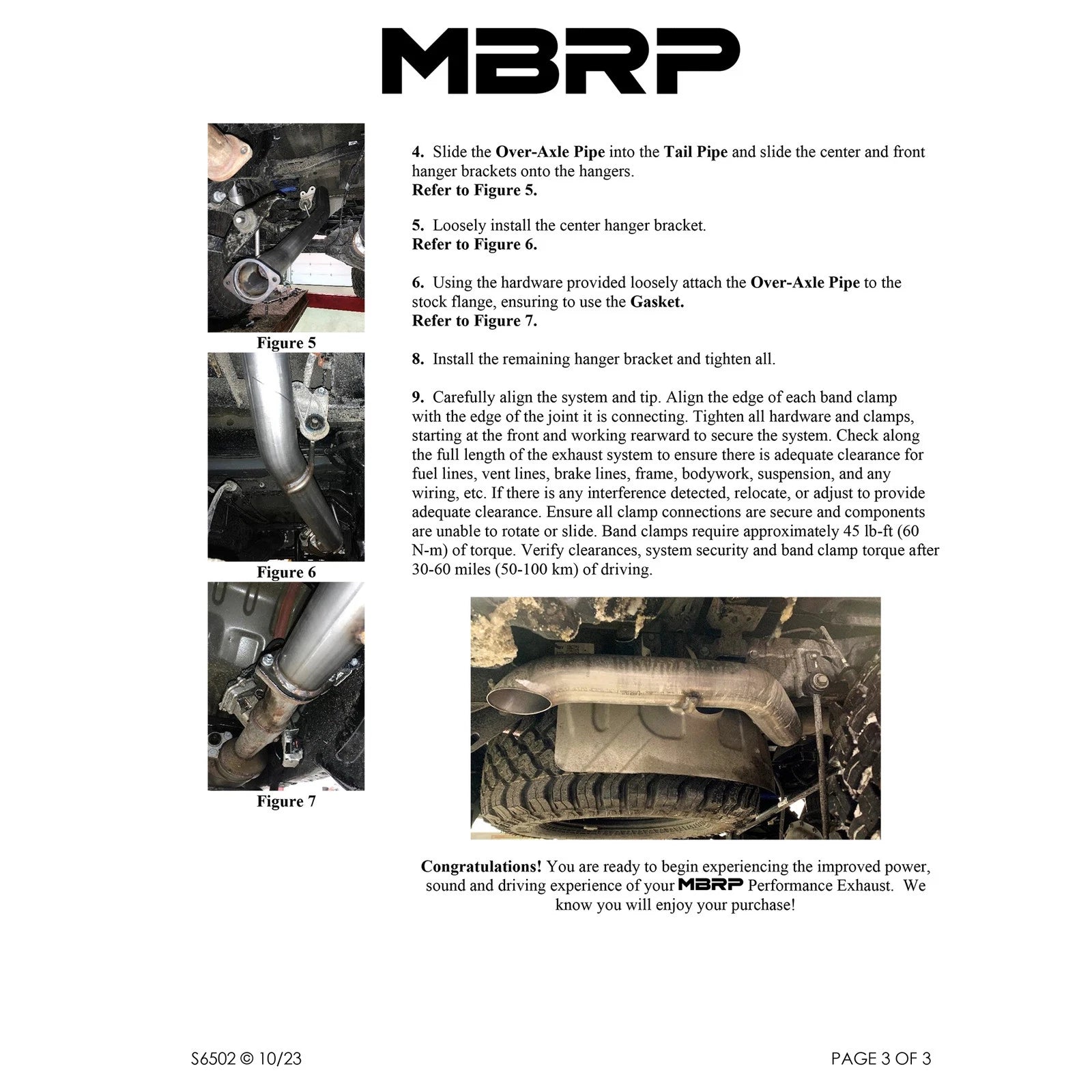 MBRP XP Series T304SS 3in Filter Back w/ Rear Turn Down | Jeep Gladiator JT 19-26 (S6502409)