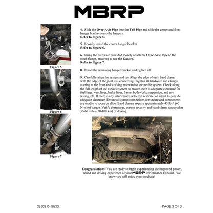 MBRP XP Series T304SS 3in Filter Back w/ Rear Turn Down | Jeep Gladiator JT 19-26 (S6502409)