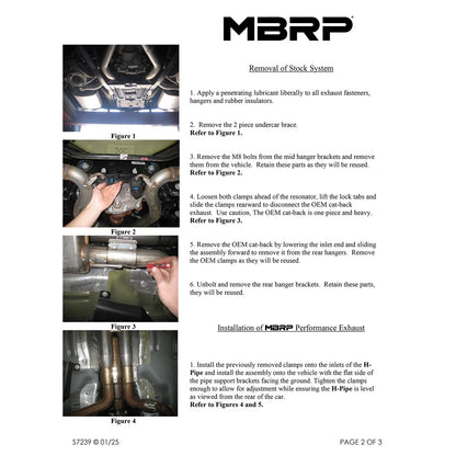 MBRP 3-Inch Street Dual Exit Cat-Back Exhaust w/ Black Tips | 2015 - 2017 Ford Mustang GT (S7239BLK)
