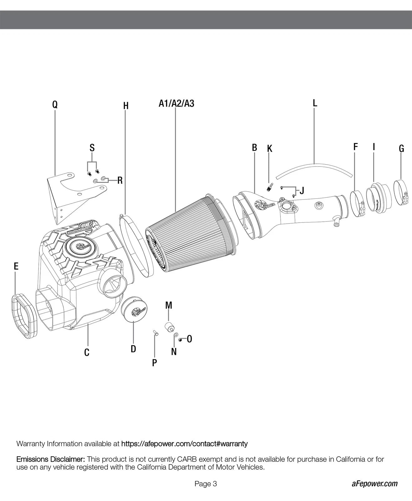 aFe Momentum GT Pro 5R Cold Air Intake | Toyota Tacoma V6 4.0L (12-15) (54-76012)