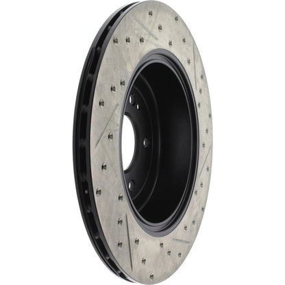 StopTech 127.51035R Rear Right Drilled Slotted Brake Rotor for 2010-2016 Genesis