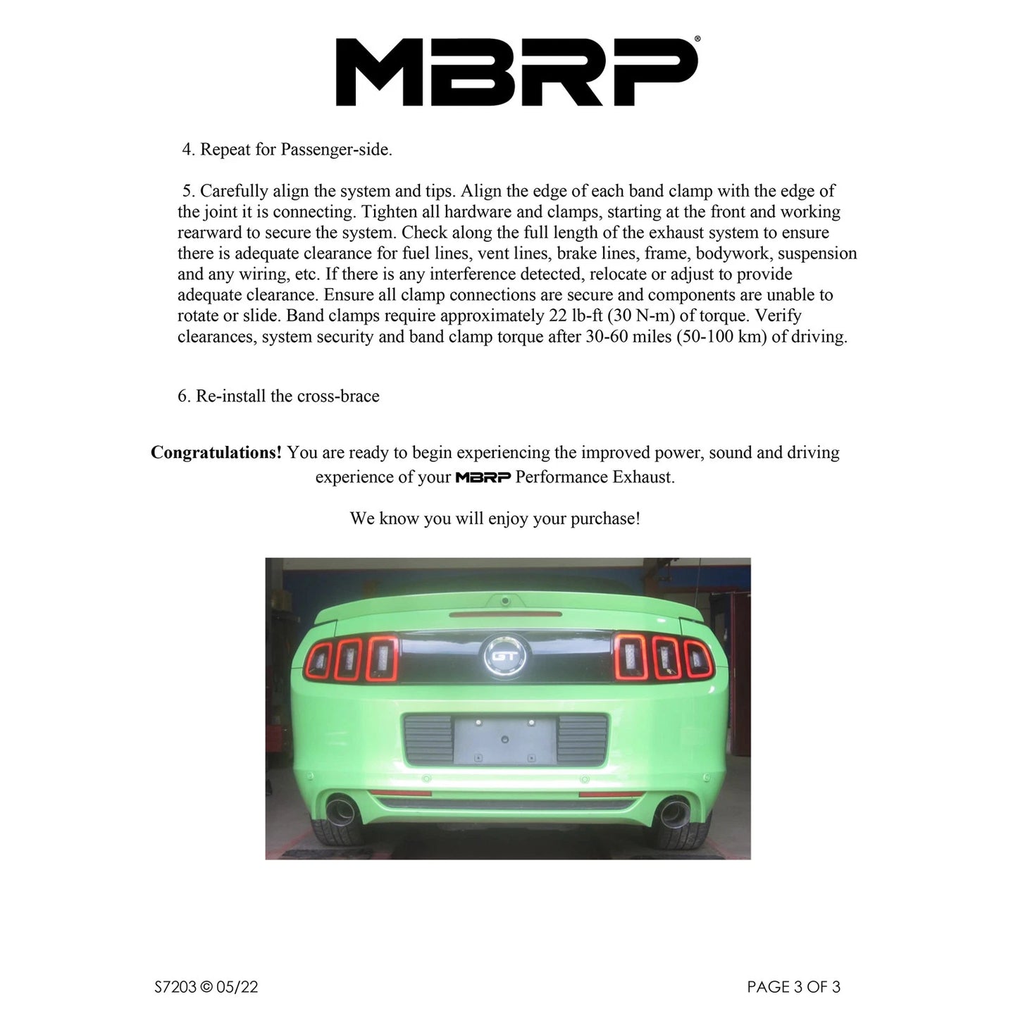 MBRP 3in Dual Split Rear Exit Axle-Back Muffler Delete | Ford Mustang GT (11-14) (S7203BLK)