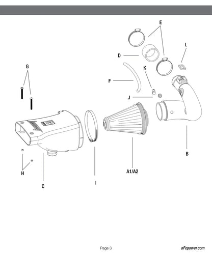 aFe Takeda Momentum Cold Air Intake Stage 2 | Honda CR-Z 11-12 1.5L (TM-1016B-1)
