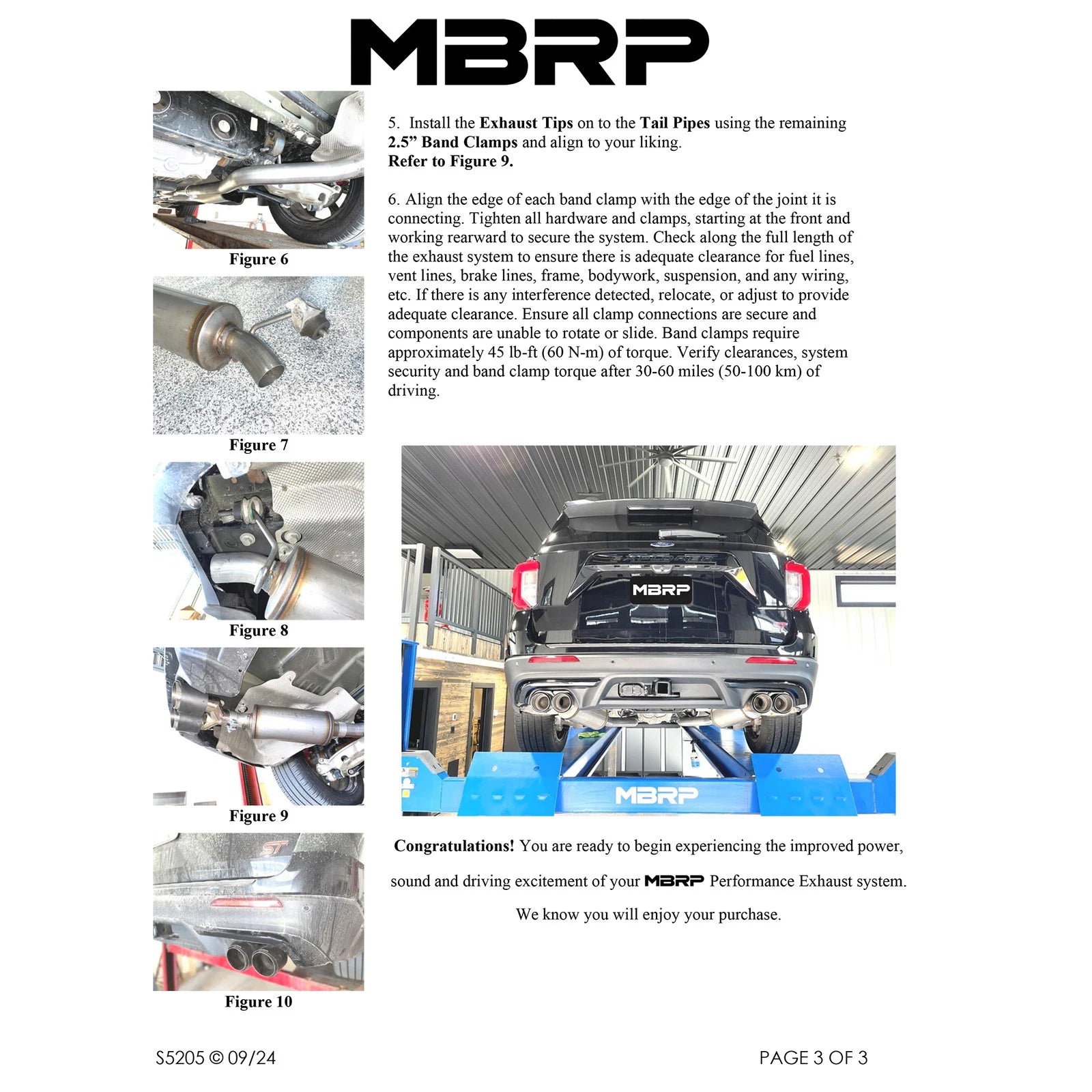 MBRP Armor Lite 2.5in Dual Rear Exit Cat Back | Ford Explorer ST 20-21 (S5205AL)