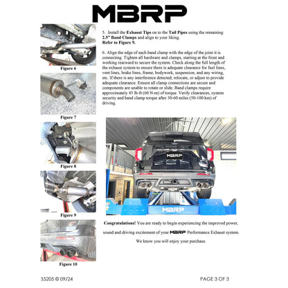 MBRP Armor Lite 2.5in Dual Rear Exit Cat Back | Ford Explorer ST 20-21 (S5205AL)