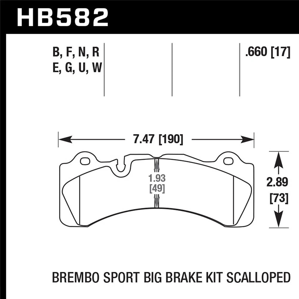 Hawk Performance HPS Rear Street Brake Pads (HB582F.660)