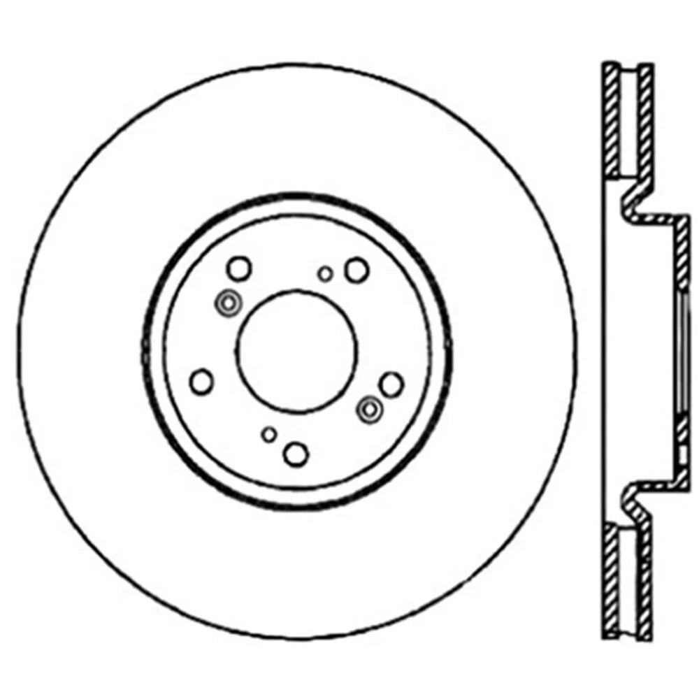 StopTech 127.40062L Front Left Drilled Slotted Disc Brake Rotor for 2004-2008 TL