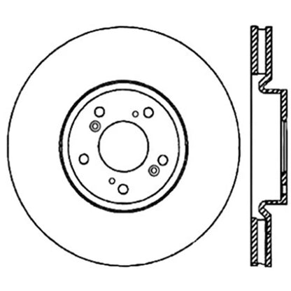 StopTech 127.40062L Front Left Drilled Slotted Disc Brake Rotor for 2004-2008 TL
