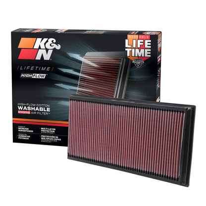 K&N 33-2857 Performance Air Filter for 02-19 Touareg / 02-18 Cayenne / 06-15 Q7