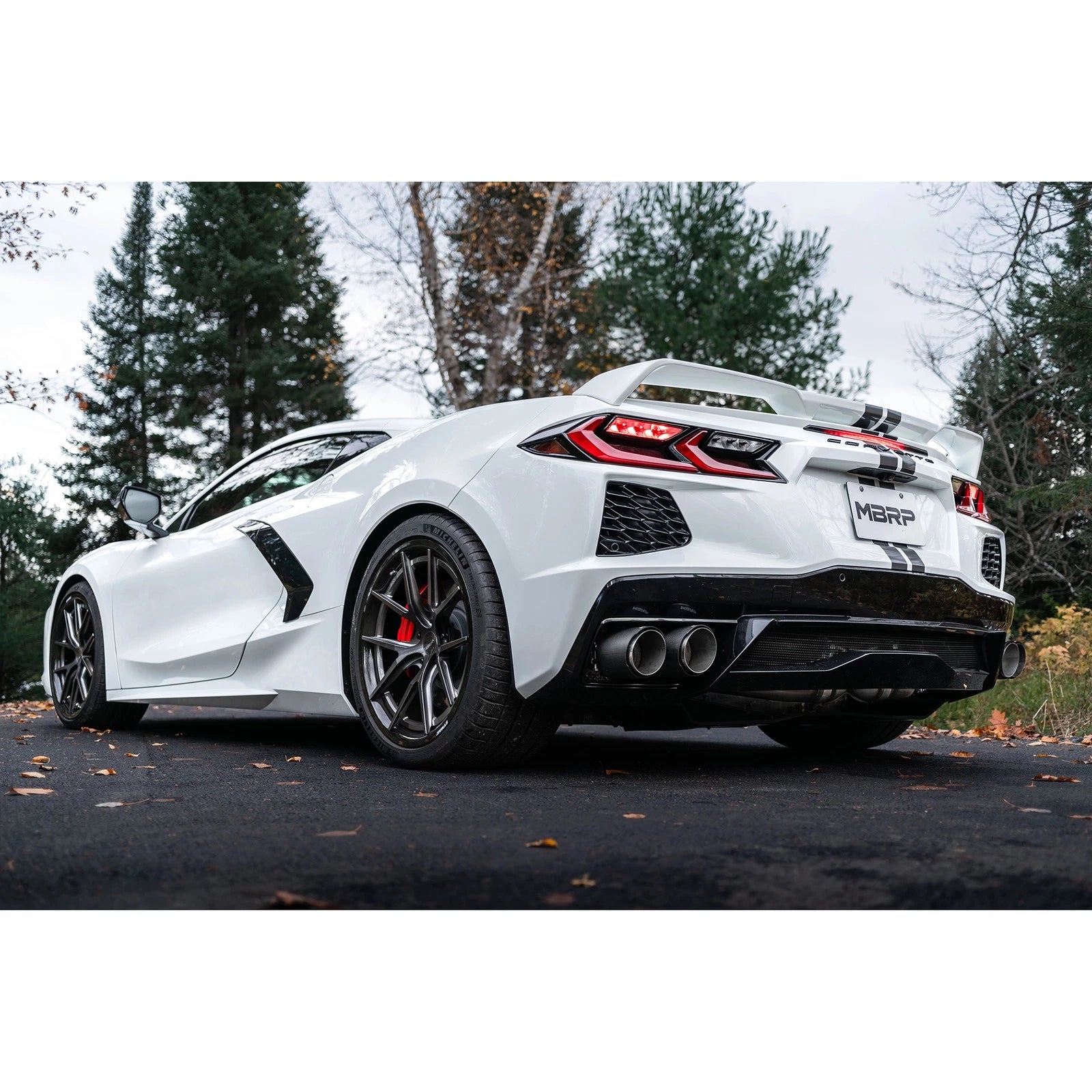 MBRP 3in Cat Back Quad Split Rear Exit | Chevrolet Corvette C8 (20-23) (S70423CF)