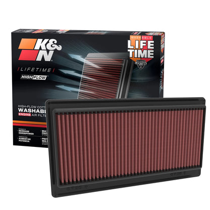 K&N 33-5117 High Flow Performance Air Filter for 22-24 MDX / 23-24 Pilot 3.5L V6