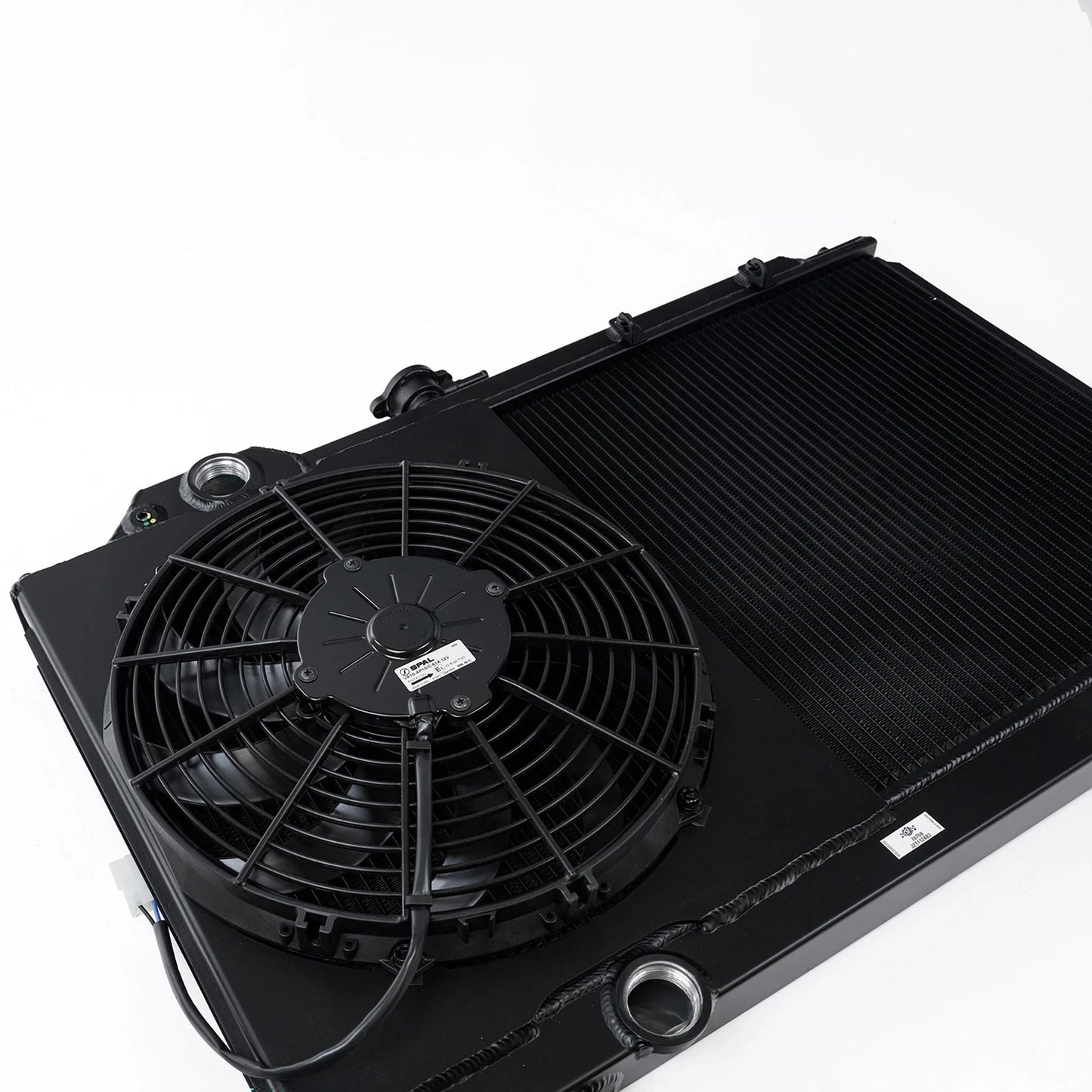 CSF All-Aluminum Radiator w/ 12in SPAL Fan | Mitsubishi Lancer Evo 4-9 (05-06) (7075B)