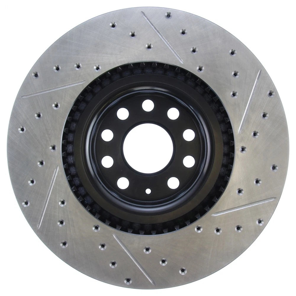 StopTech 127.33112R Front Right Drilled Brake Rotor for 08-13 Audi S3 / 09-11 CC