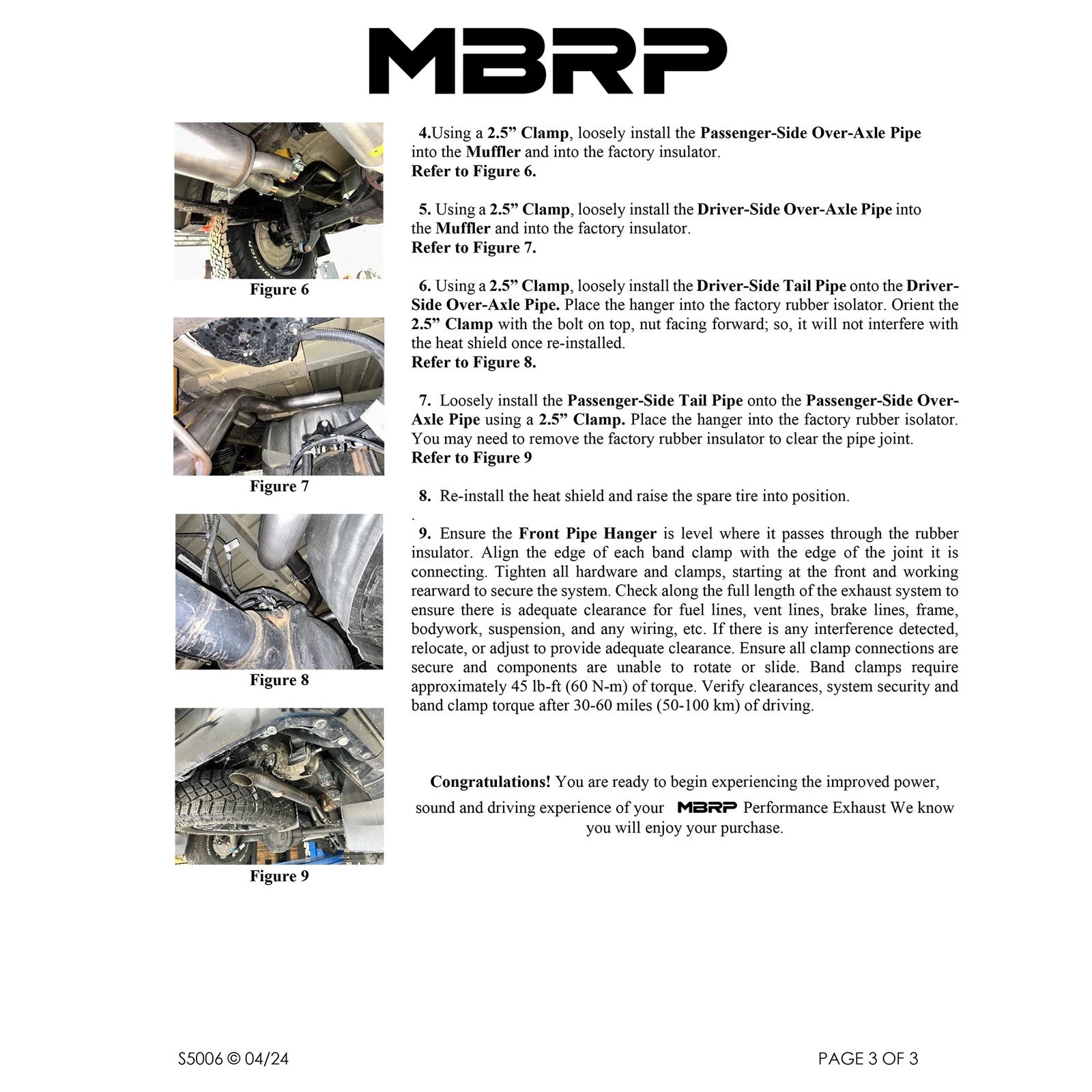 MBRP 2.5in Turn Down 3in Cat Back | Chevrolet Silverado/Sierra ZR2/AT4X 6.2L (22-23) (S5006304)