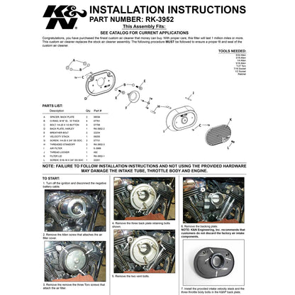 K&N Street Metal Intake System | Harley-Davidson Road King (12-16) RK-3952