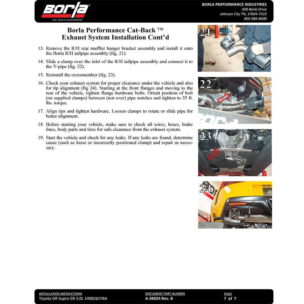 Borla ATAK Cat-Back Exhaust System | 2020 - 2026 Toyota GR Supra 3.0L (140826CFBA)