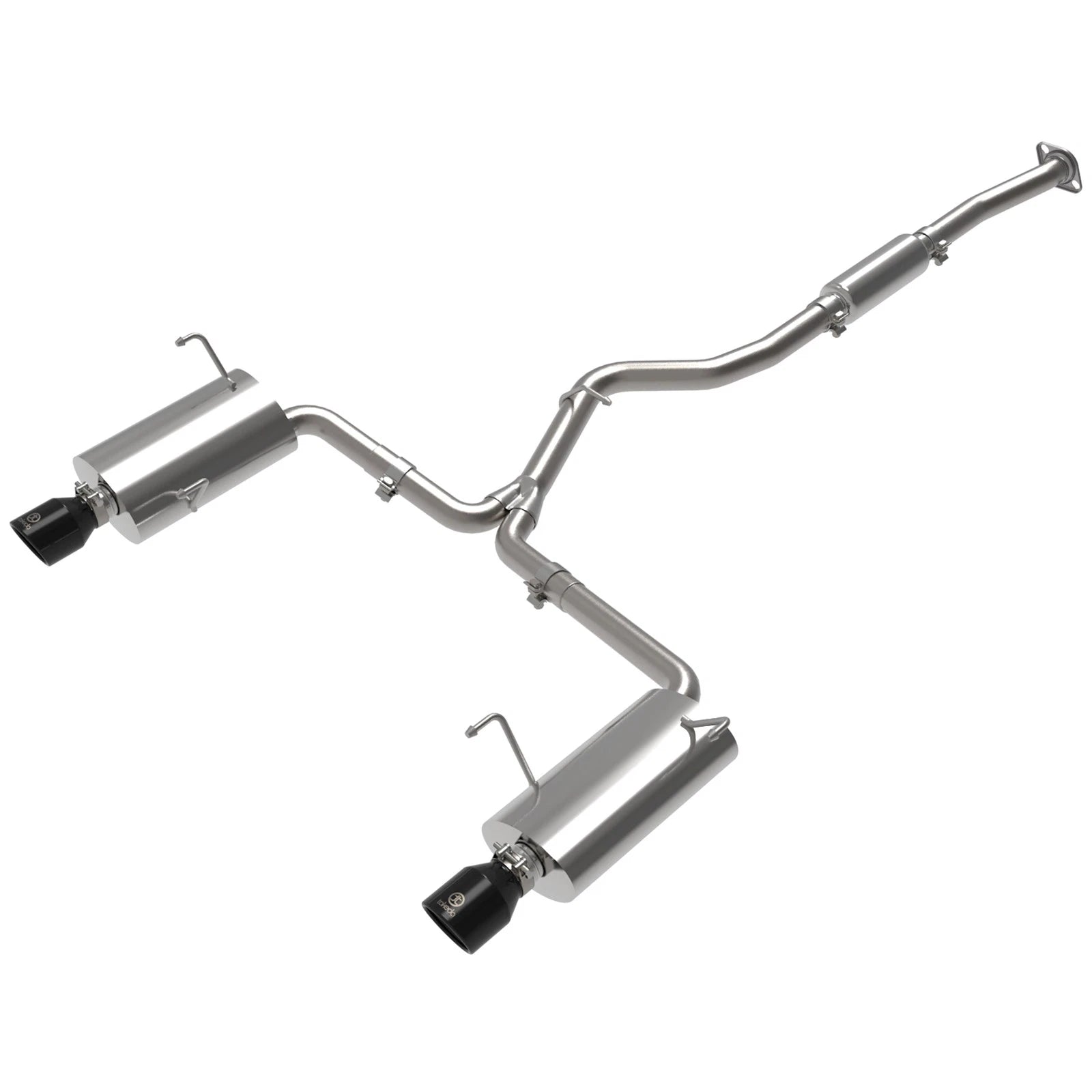 aFe Takeda 2.5in to 2.25in 304 SS Cat-Back Exhaust w/ Black Tips Subaru Forester 14-18 (49-36804-B)