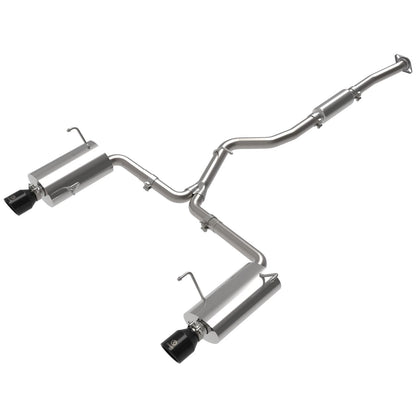 aFe Takeda 2.5in to 2.25in 304 SS Cat-Back Exhaust w/ Black Tips Subaru Forester 14-18 (49-36804-B)