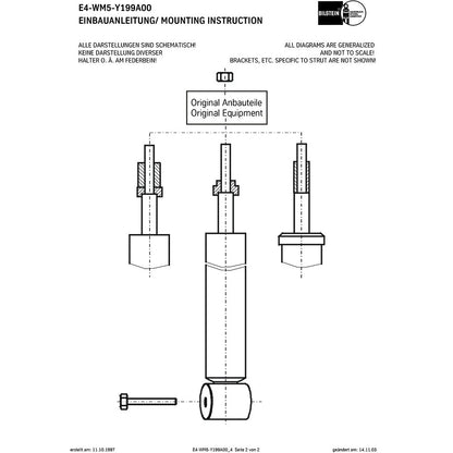 Bilstein B6 Performance Suspension Shock Absorber for 1998-2010 Volkswagen Beetle