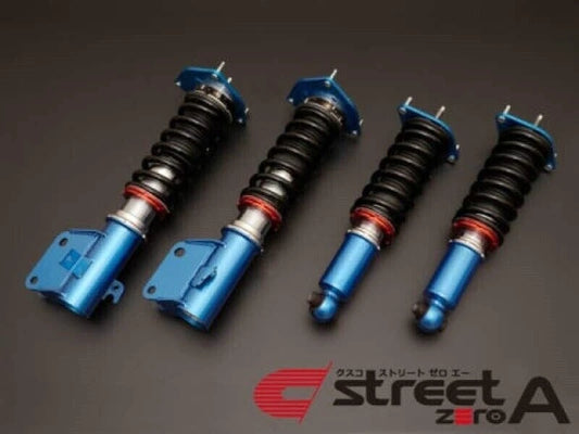 Cusco Street Zero-A Front Pillow / Rear Rubber Upper Coilovers | Subaru WRX STI (15-21) (6A1 61N CN)