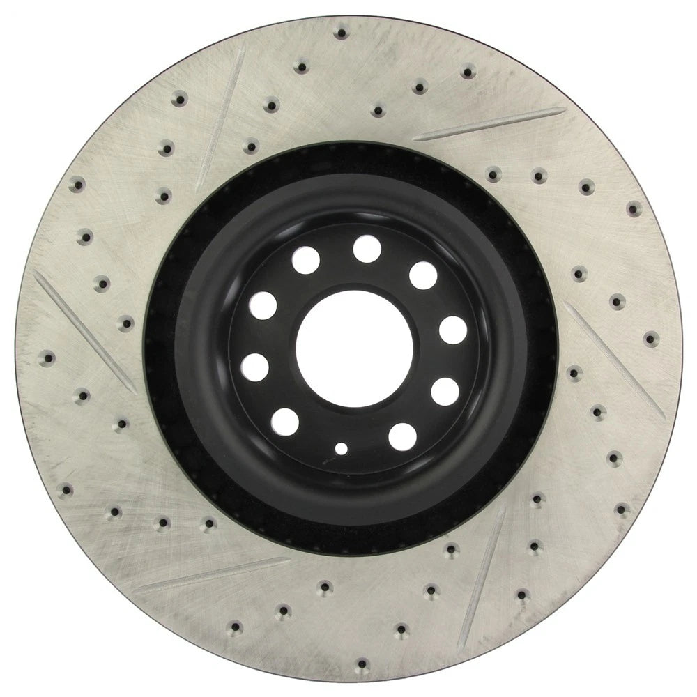 StopTech 127.33112L Front Left Drilled Brake Rotor for 08-13 Audi S3 / 09-11 CC