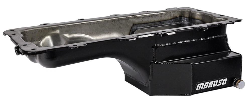 Moroso Ford 4.6/5.4L (w/Rear Sump) Road Race Baffled Wet Sump 8qt 6.5in Steel Oil Pan