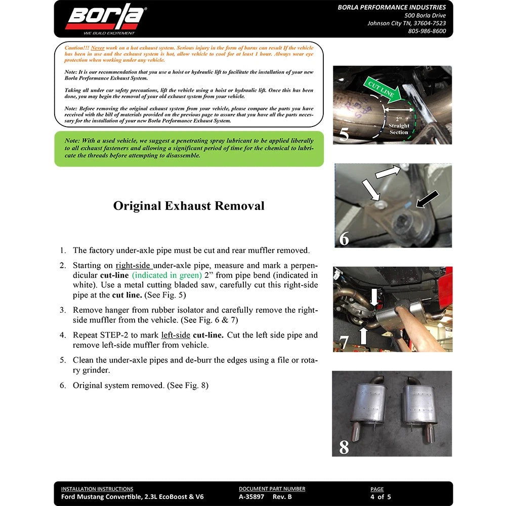 Borla Axle-Back Exhaust System - ATAK | Multiple Fitments (11939)
