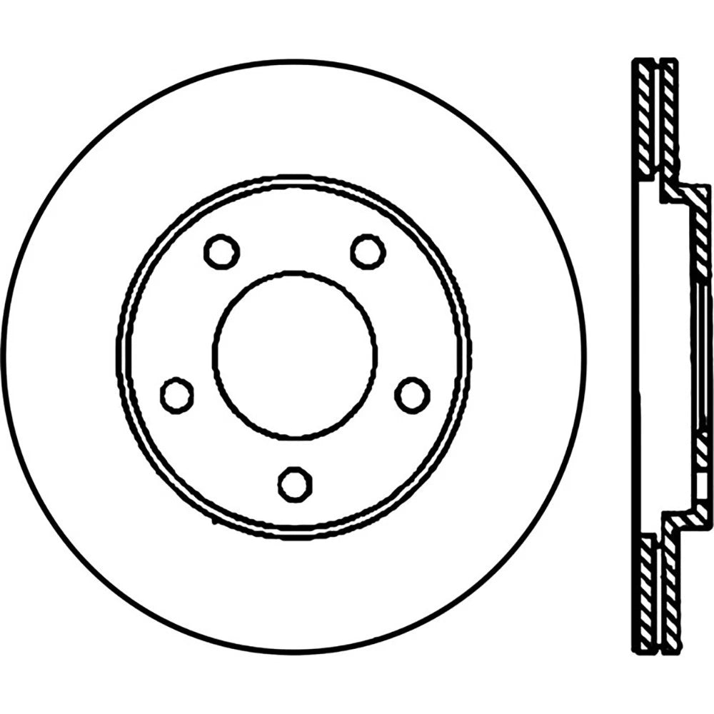 StopTech 127.61087L Rear Left Drilled Disc Brake Rotor for 2005-14 Ford Mustang