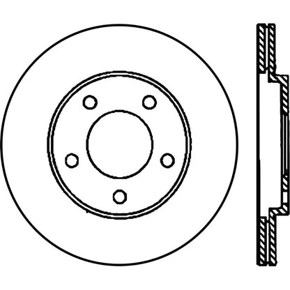 StopTech 127.61087L Rear Left Drilled Disc Brake Rotor for 2005-14 Ford Mustang
