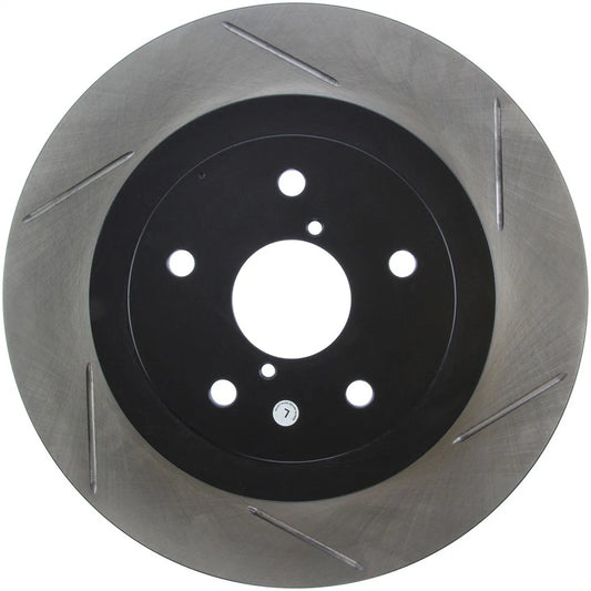 Stoptech Power Slot Rear Slotted Brake Rotor | 2005-2007 Subaru WRX STI (126.47023SL)