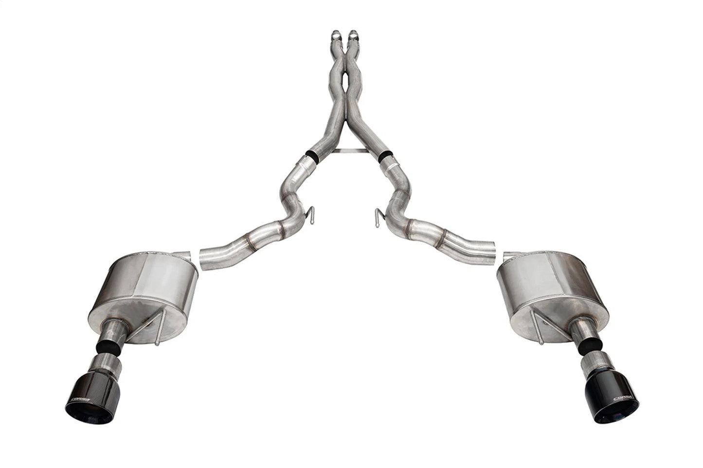 CORSA Xtreme, Sport / 3.0 in Cat-Back 4.5 in Slash Tips | 2024 Mustang GT Convertible (21270, 21274)