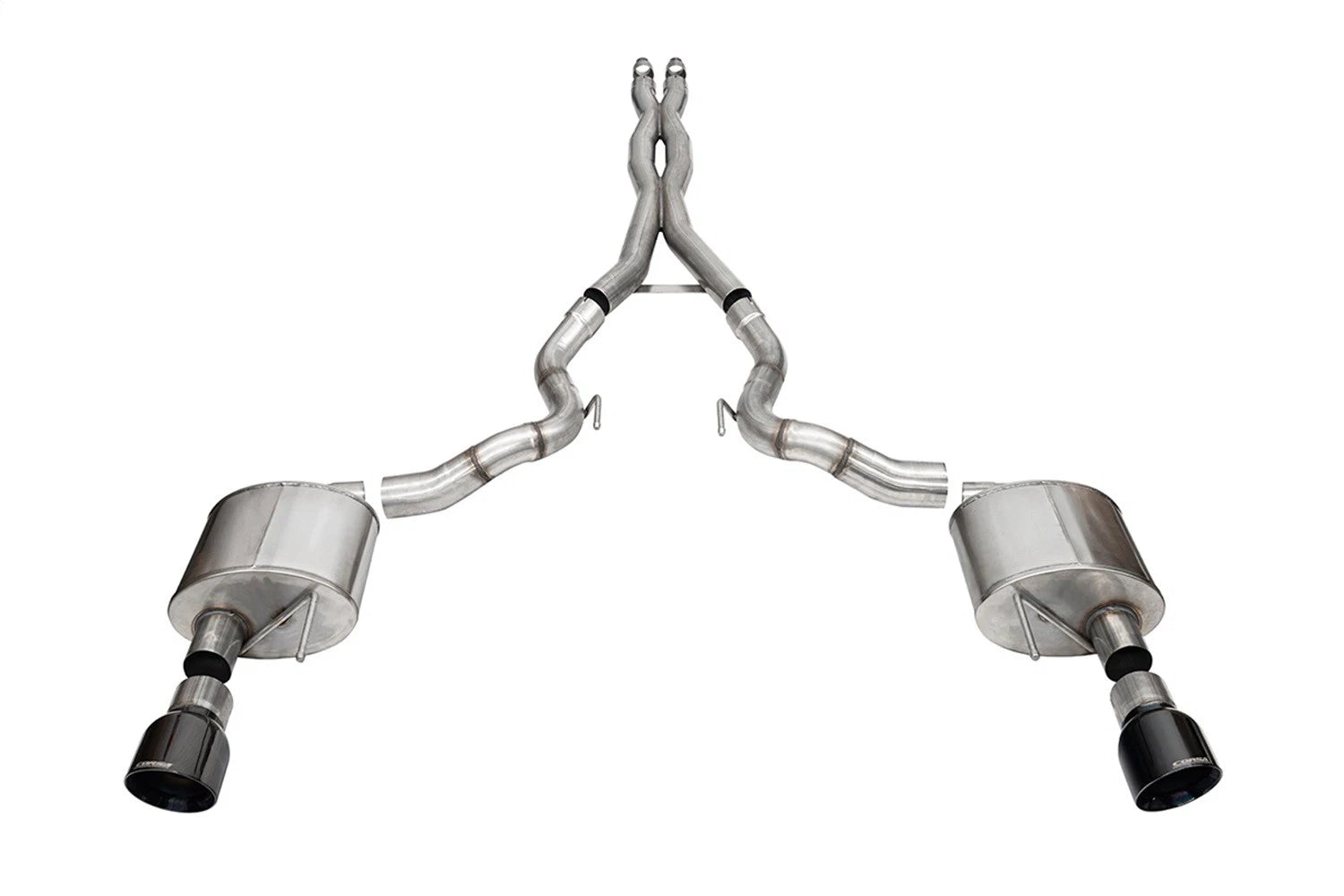 CORSA Xtreme, Sport / 3.0 in Cat-Back 4.5 in Slash Tips | 2024 Mustang GT Convertible (21270, 21274)