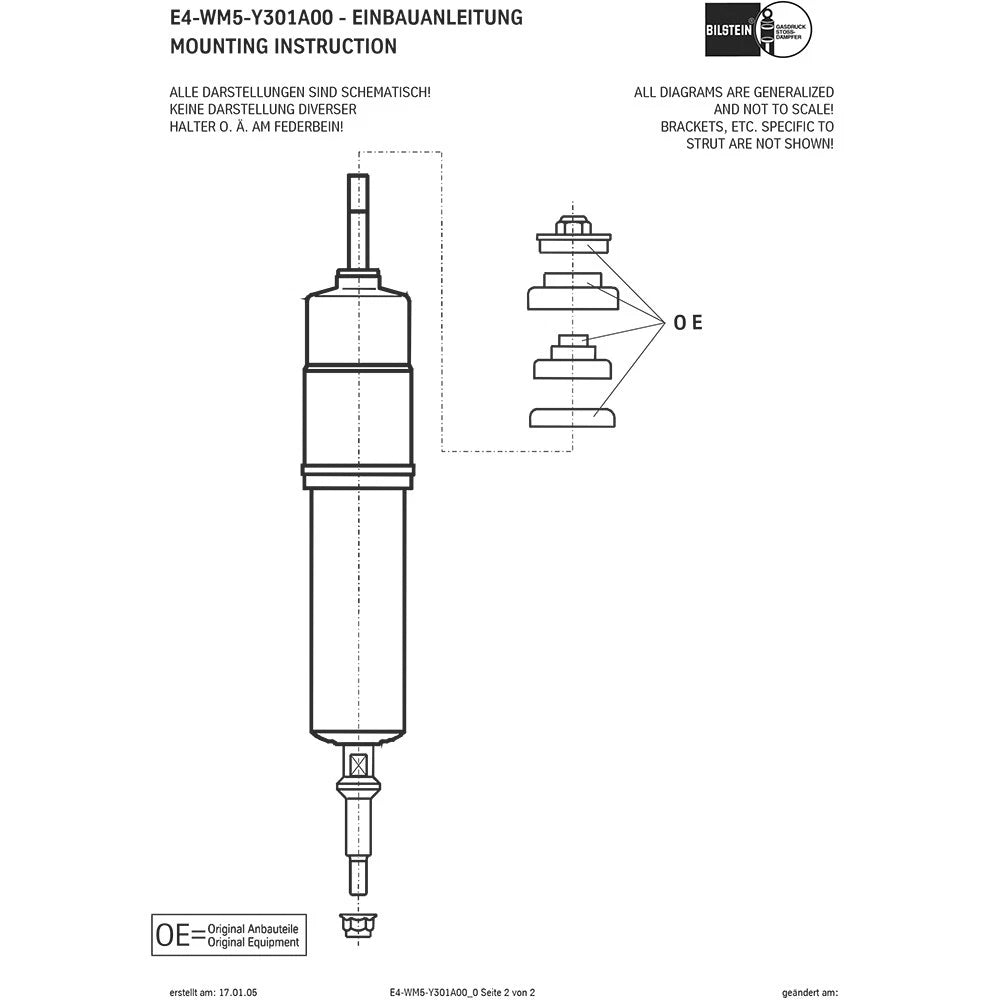 Bilstein B6 Performance Suspension Shock Absorber for 2006 BMW 325i