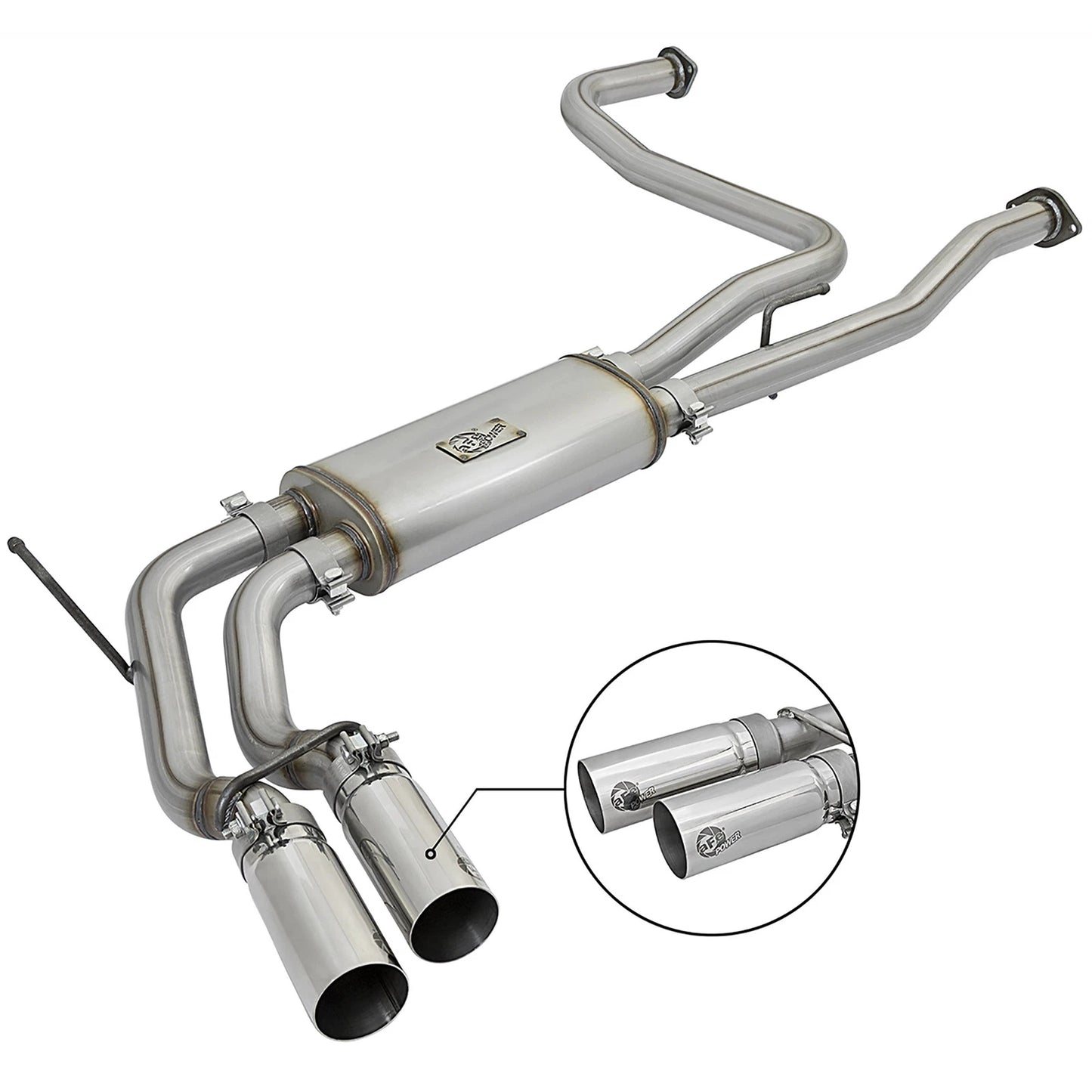 aFe Rebel Series 3in 409SS Cat-Back Exhaust | Nissan Titan V8 5.6L (04-15) (49-46124-P)