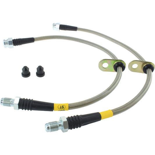 StopTech 950.61515 Rear Braided Stainless Brake Line Kit for 2014-19 Ford Fiesta