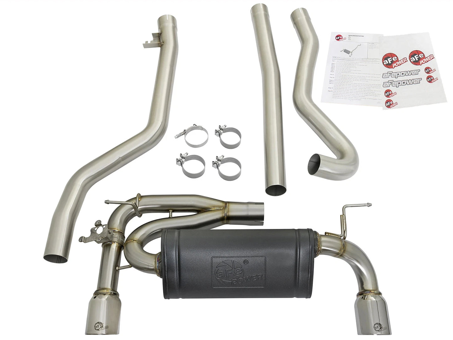 aFe SS Cat-Back Exhaust w/ Polished Tips | BMW 340i/340ix (16-17) (49-36334-P)