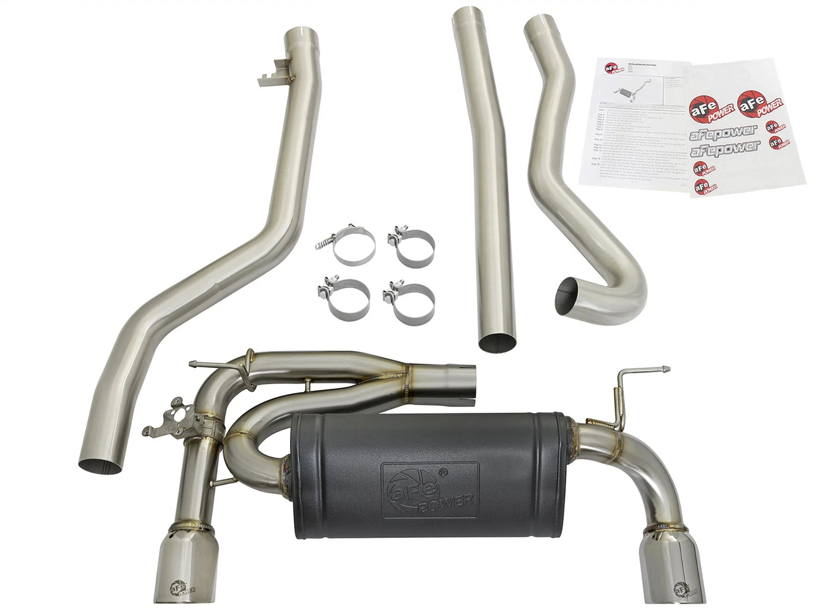 aFe SS Cat-Back Exhaust w/ Polished Tips | BMW 340i/340ix (16-17) (49-36334-P)