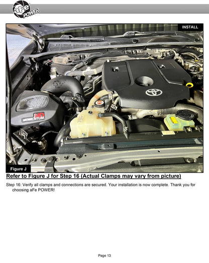 aFe 15-20 Toyota Hilux L4-2.8L (td) Momentum HD Cold Air Intake System w/ Pro Dry S Media