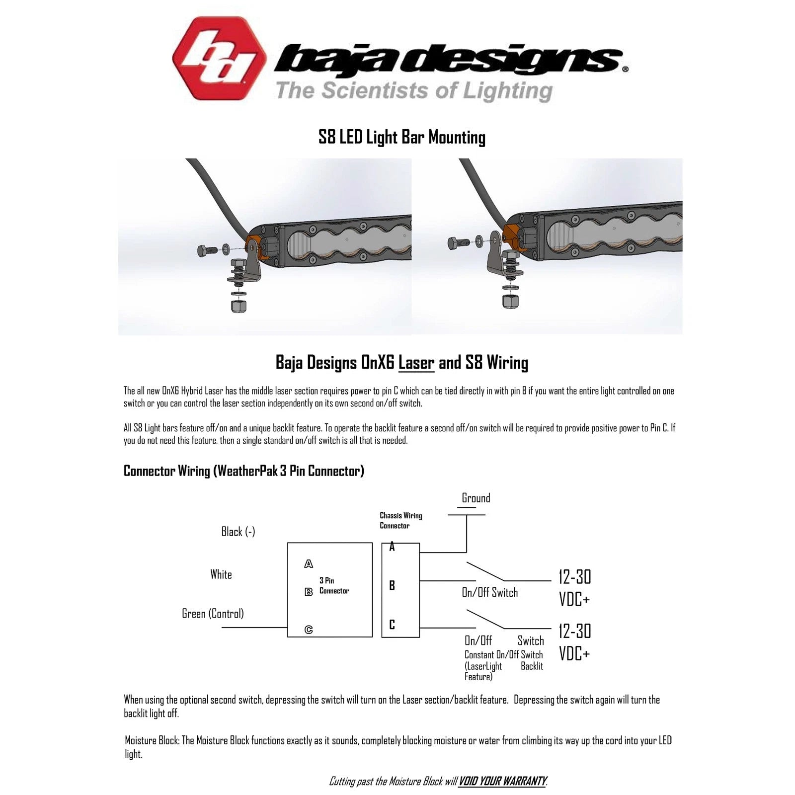 Baja Designs 447512 S8 30 inch LED Driving Light Bar for 2015-22 Toyota 4Runner