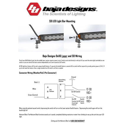 Baja Designs 447512 S8 30 inch LED Driving Light Bar for 2015-22 Toyota 4Runner