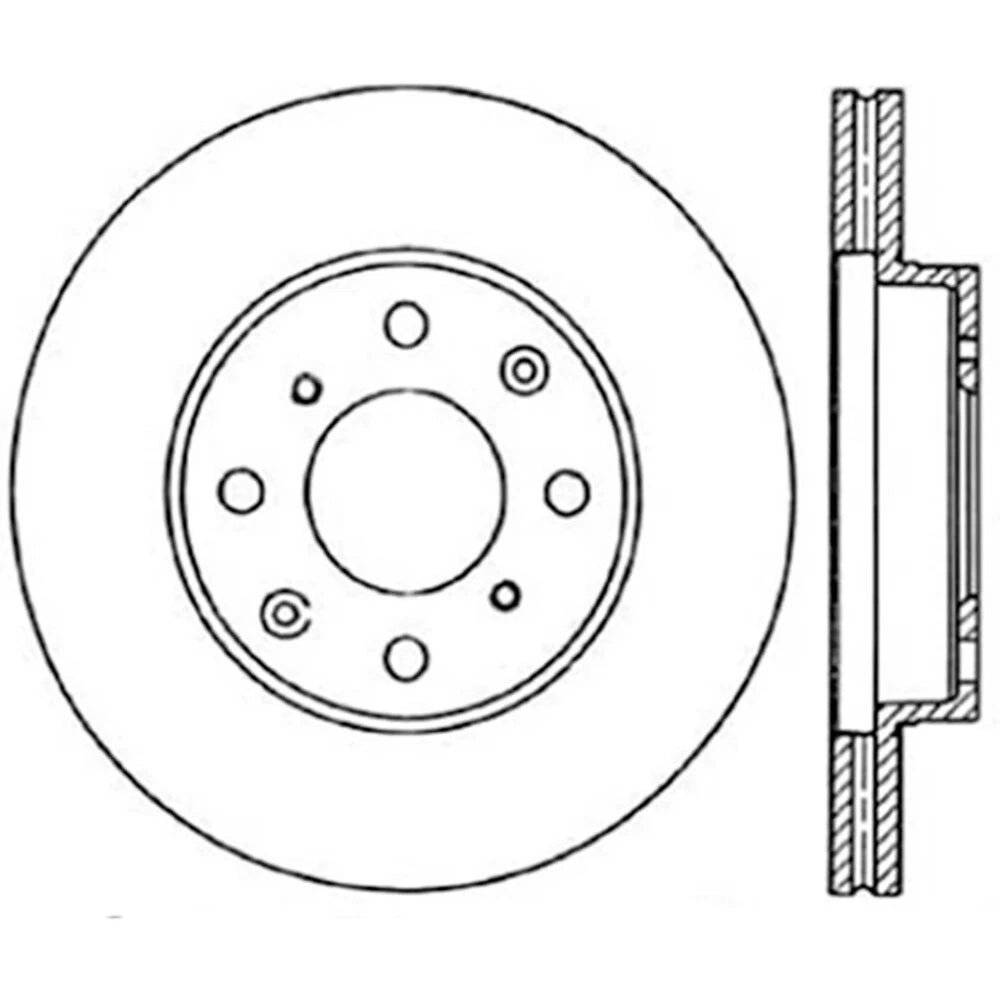 Stoptech Slotted And Drilled Brake Rotor | 1990-2000 Honda Civic (127.40023L)
