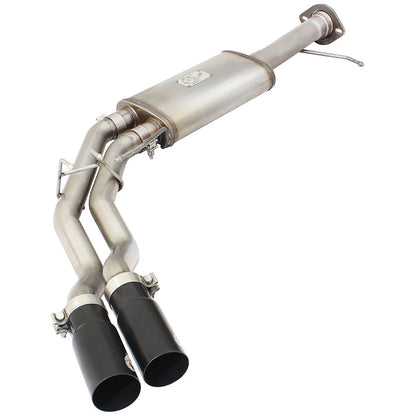 aFe 3in to 2.5in SS Front Side Exit Cat-Back Exhaust w/ Black Tip | Ford F150 (10-14) (49-43071-B)