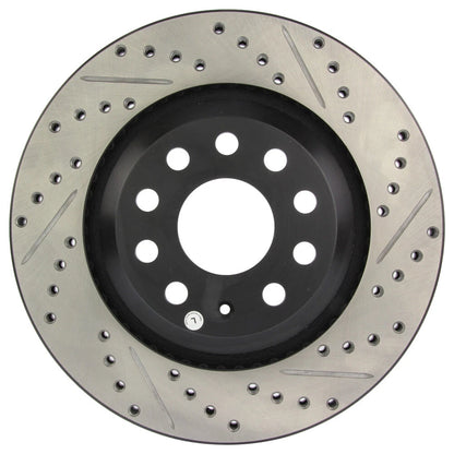 StopTech 127.33113L Rear Left Drilled Brake Rotor for 2008-19 Audi S3 / 09-17 CC
