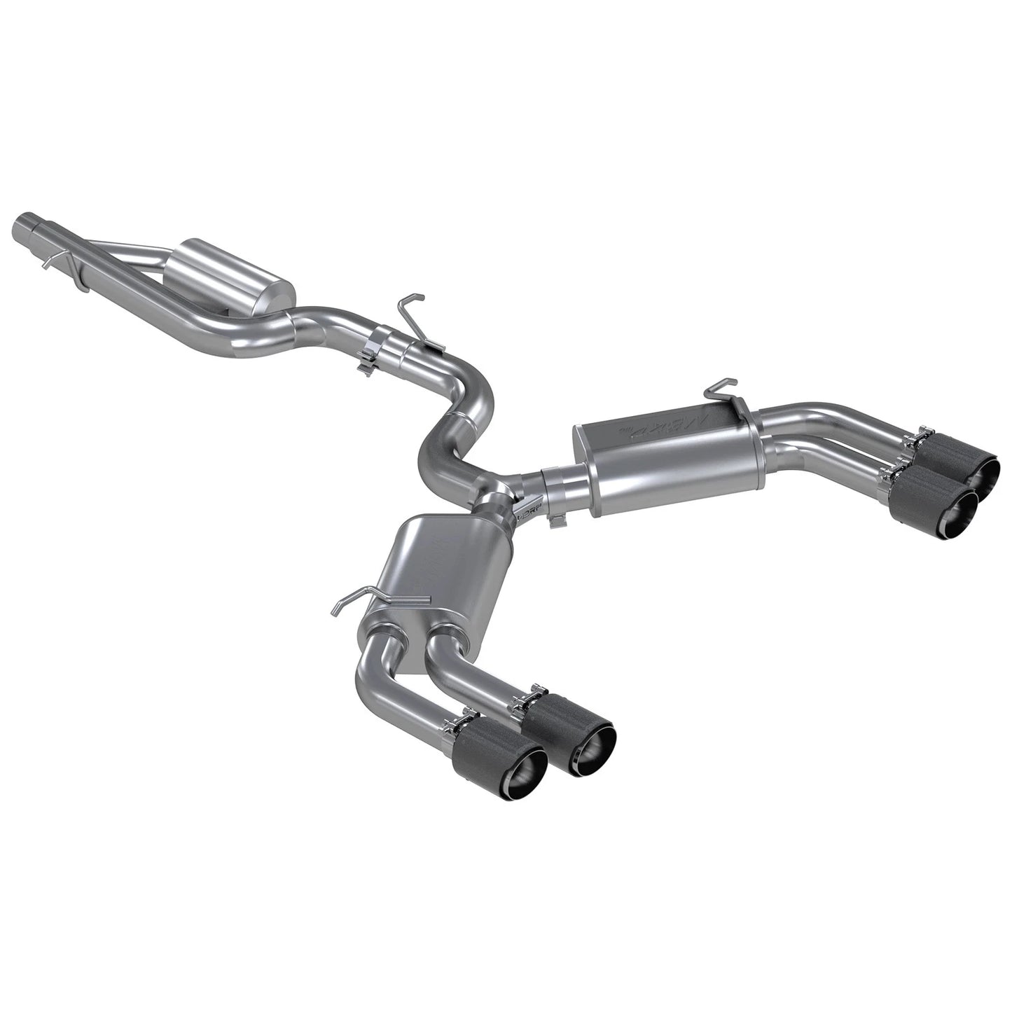 MBRP 3-In Armor Pro Street Profile Quad Rear Exit Cat-Back | Audi S3 (S46013CF)