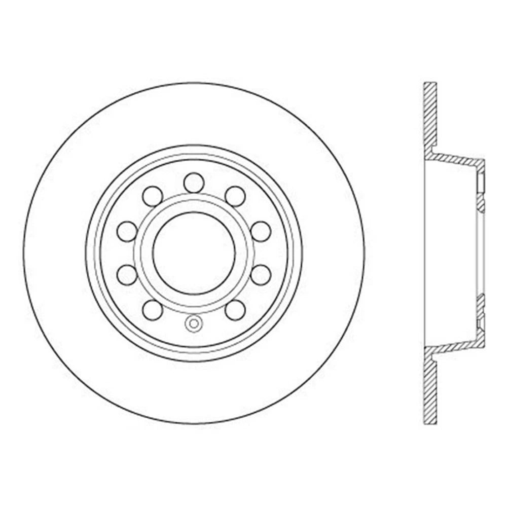 StopTech 127.33131R Rear Right Drilled Disc Brake Rotor for 10-18 Golf GTI Jetta