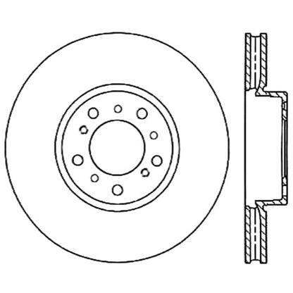 StopTech 127.34059R Front Right Drilled Slotted Brake Rotor for 2001-2006 BMW M3