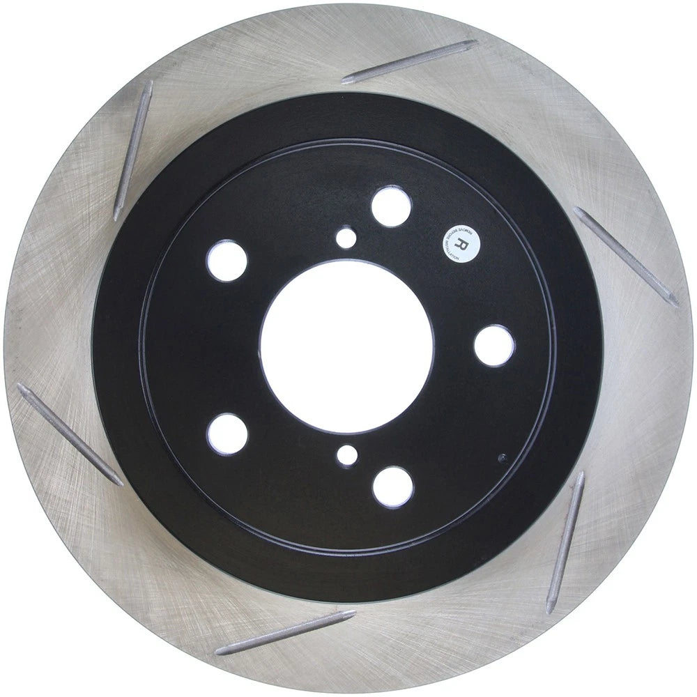 Stoptech Power Slot Rear Shortstop Slotted Brake Rotor | 2002-2005 Subaru WRX (126.47011SL)