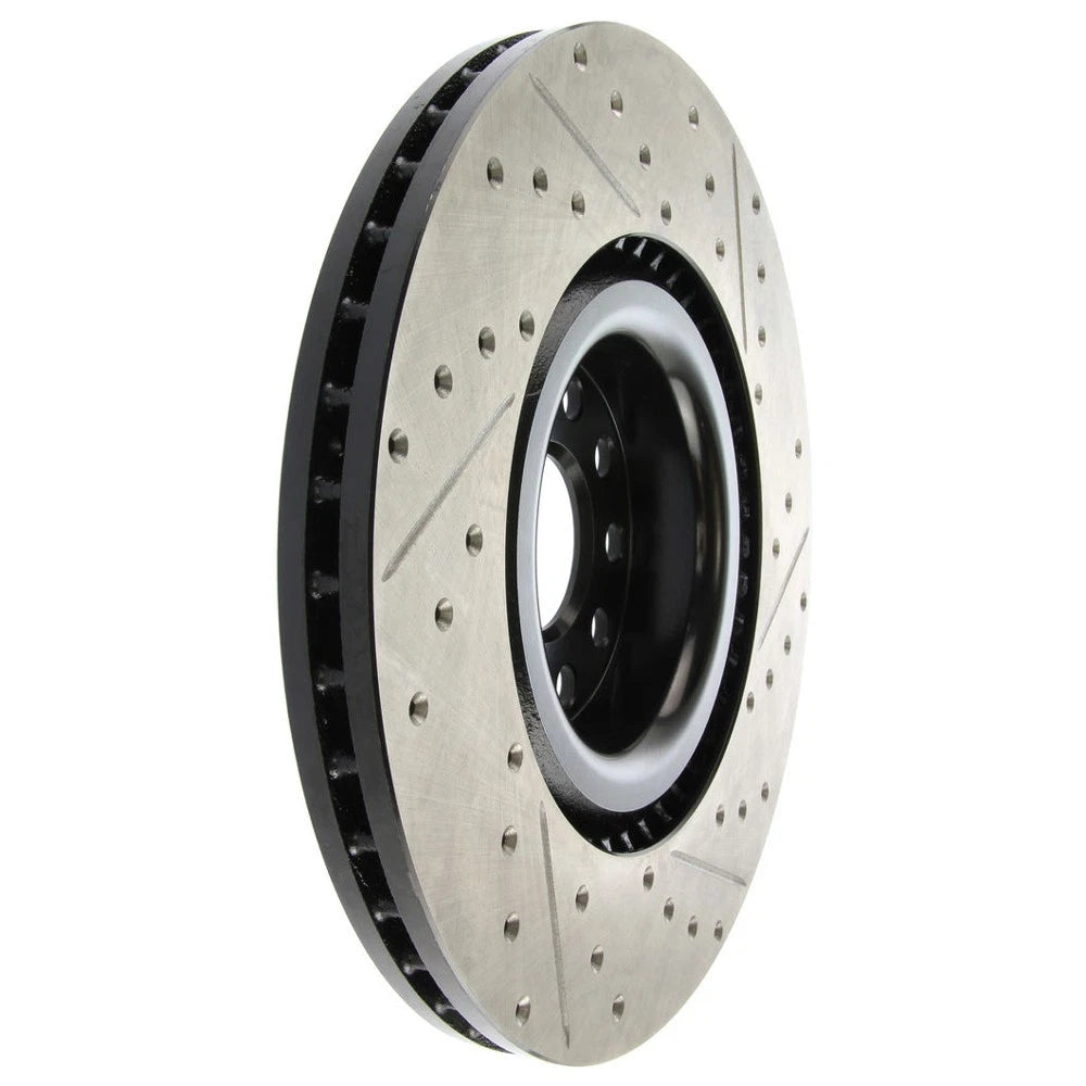 StopTech 127.33112R Front Right Drilled Brake Rotor for 08-13 Audi S3 / 09-11 CC