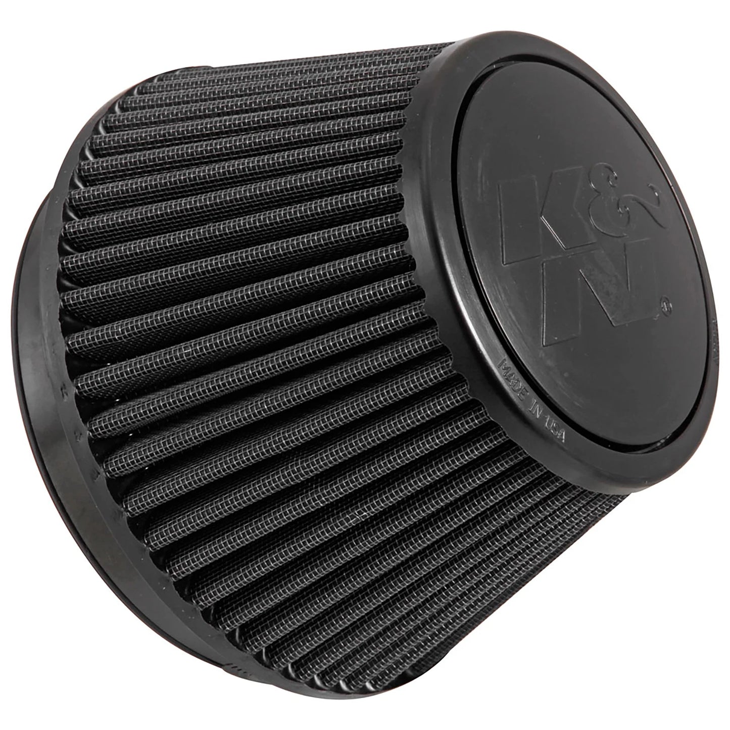 K&N RU-3106HBK Universal Round Tapered High Flow Washable Air Filter for Intake